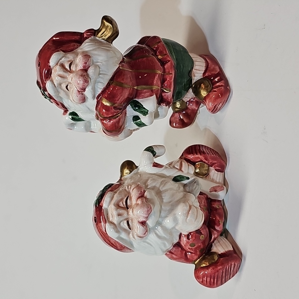 Vintage Fitz and Floyd 1990 Holiday Elf Salt and Pepper Shakers